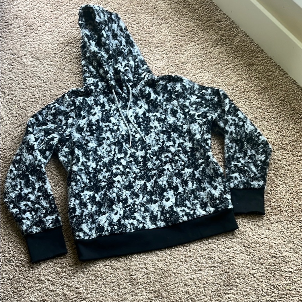 Athleta Tugga Teddy Sherpa Jacquard Hoodie Size Large - Picture 2 of 11